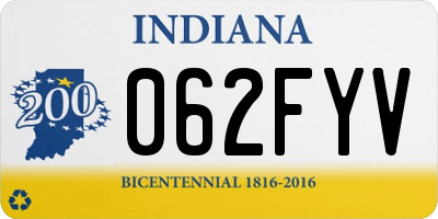 IN license plate 062FYV