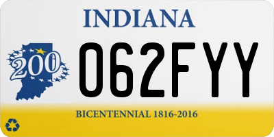 IN license plate 062FYY