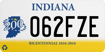 IN license plate 062FZE