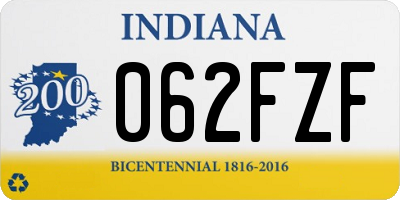 IN license plate 062FZF