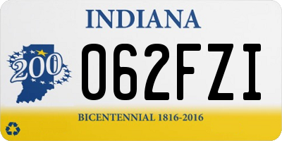 IN license plate 062FZI