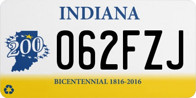 IN license plate 062FZJ