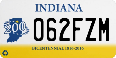 IN license plate 062FZM