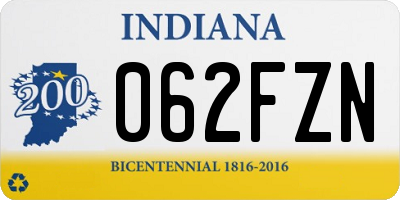 IN license plate 062FZN