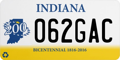 IN license plate 062GAC