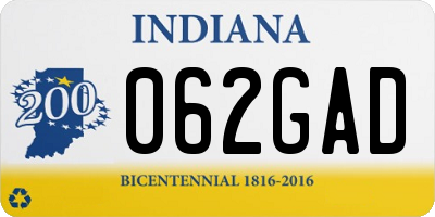 IN license plate 062GAD