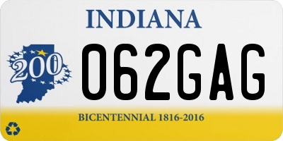 IN license plate 062GAG