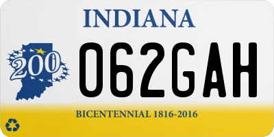 IN license plate 062GAH