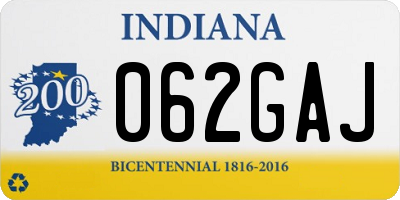 IN license plate 062GAJ