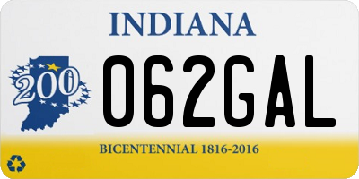 IN license plate 062GAL