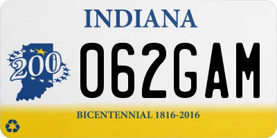 IN license plate 062GAM