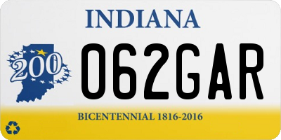 IN license plate 062GAR
