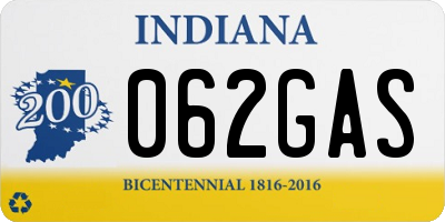 IN license plate 062GAS
