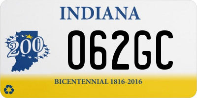 IN license plate 062GC