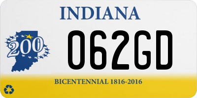 IN license plate 062GD