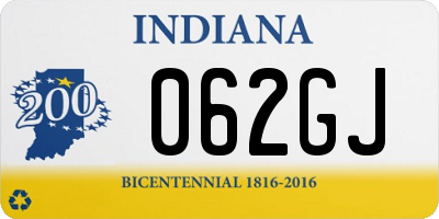 IN license plate 062GJ