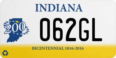 IN license plate 062GL