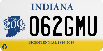 IN license plate 062GMU