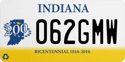 IN license plate 062GMW