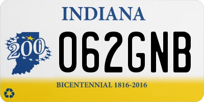 IN license plate 062GNB