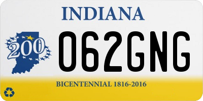 IN license plate 062GNG