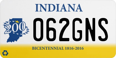 IN license plate 062GNS