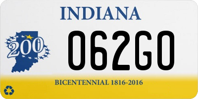 IN license plate 062GO