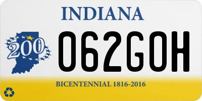 IN license plate 062GOH