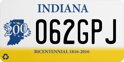 IN license plate 062GPJ