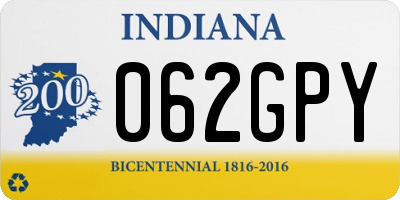 IN license plate 062GPY