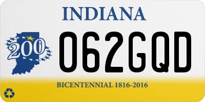 IN license plate 062GQD