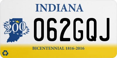 IN license plate 062GQJ
