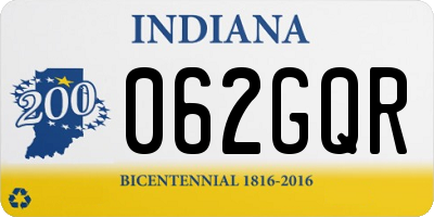 IN license plate 062GQR