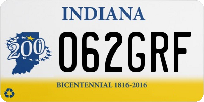 IN license plate 062GRF