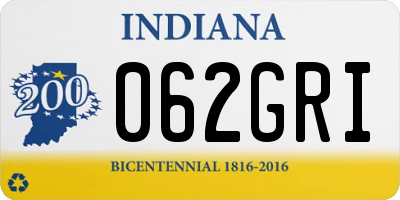 IN license plate 062GRI