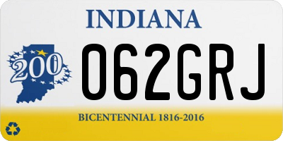 IN license plate 062GRJ