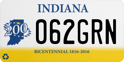 IN license plate 062GRN
