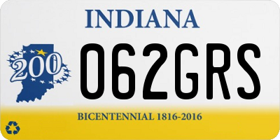IN license plate 062GRS