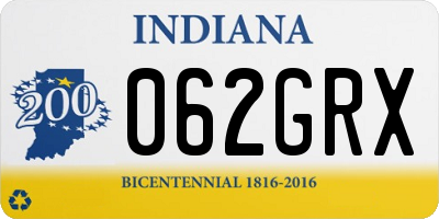 IN license plate 062GRX