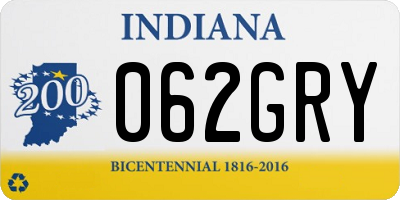 IN license plate 062GRY