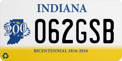 IN license plate 062GSB