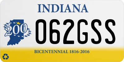 IN license plate 062GSS