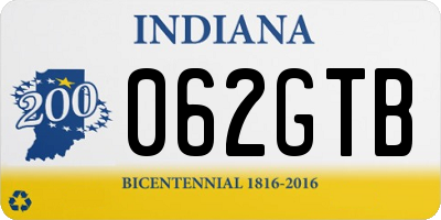 IN license plate 062GTB