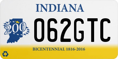 IN license plate 062GTC