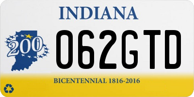 IN license plate 062GTD