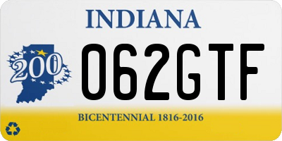 IN license plate 062GTF