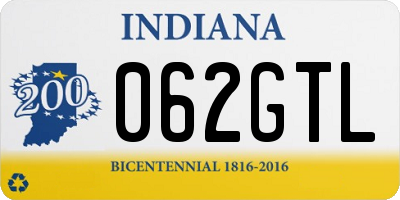 IN license plate 062GTL
