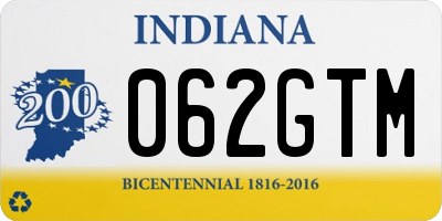 IN license plate 062GTM