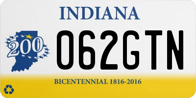 IN license plate 062GTN