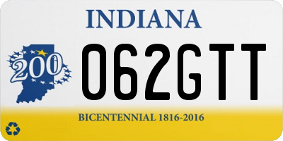 IN license plate 062GTT
